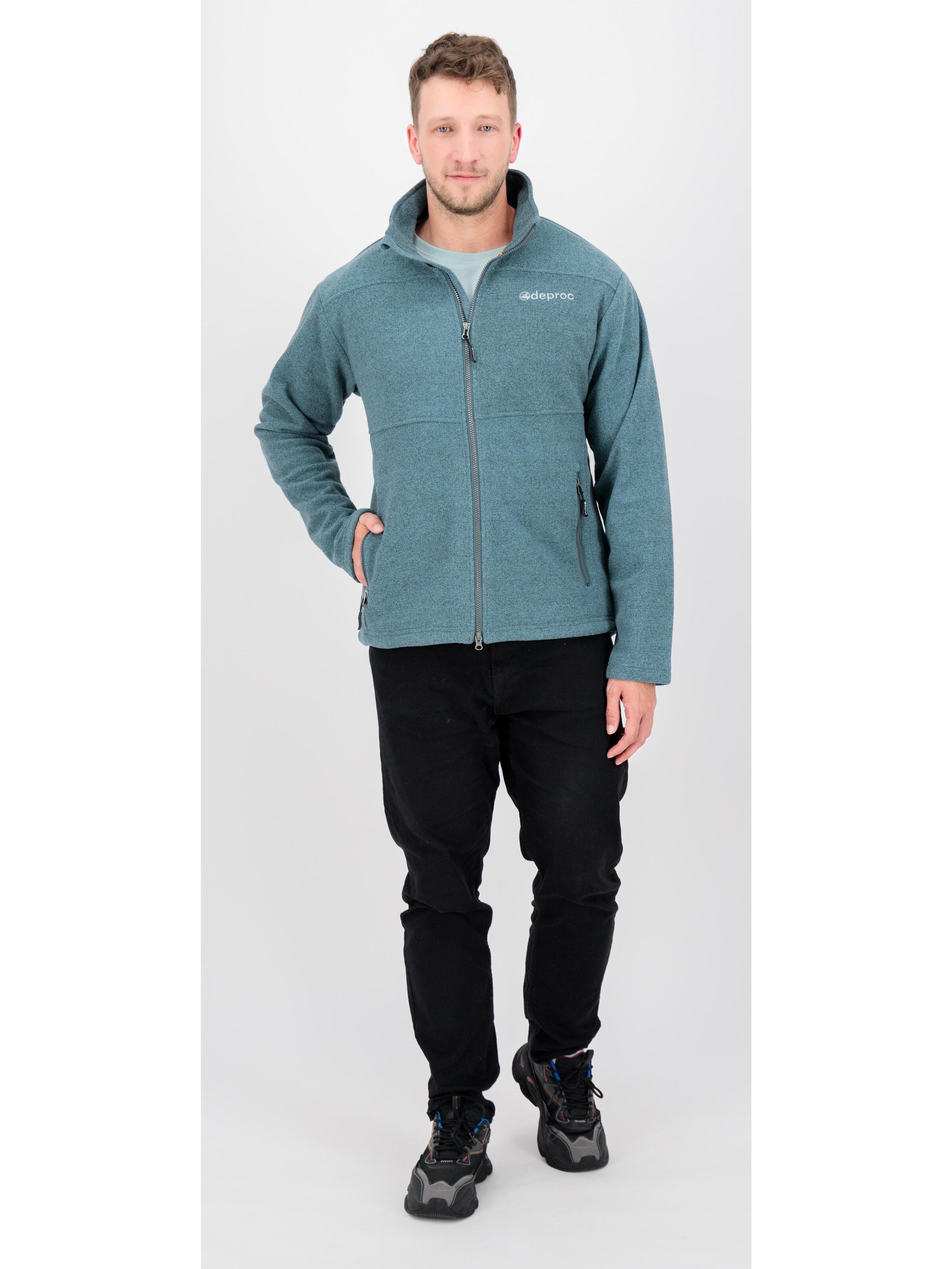 deproc Fleece Jacket 'SEWARD MN' in Blue