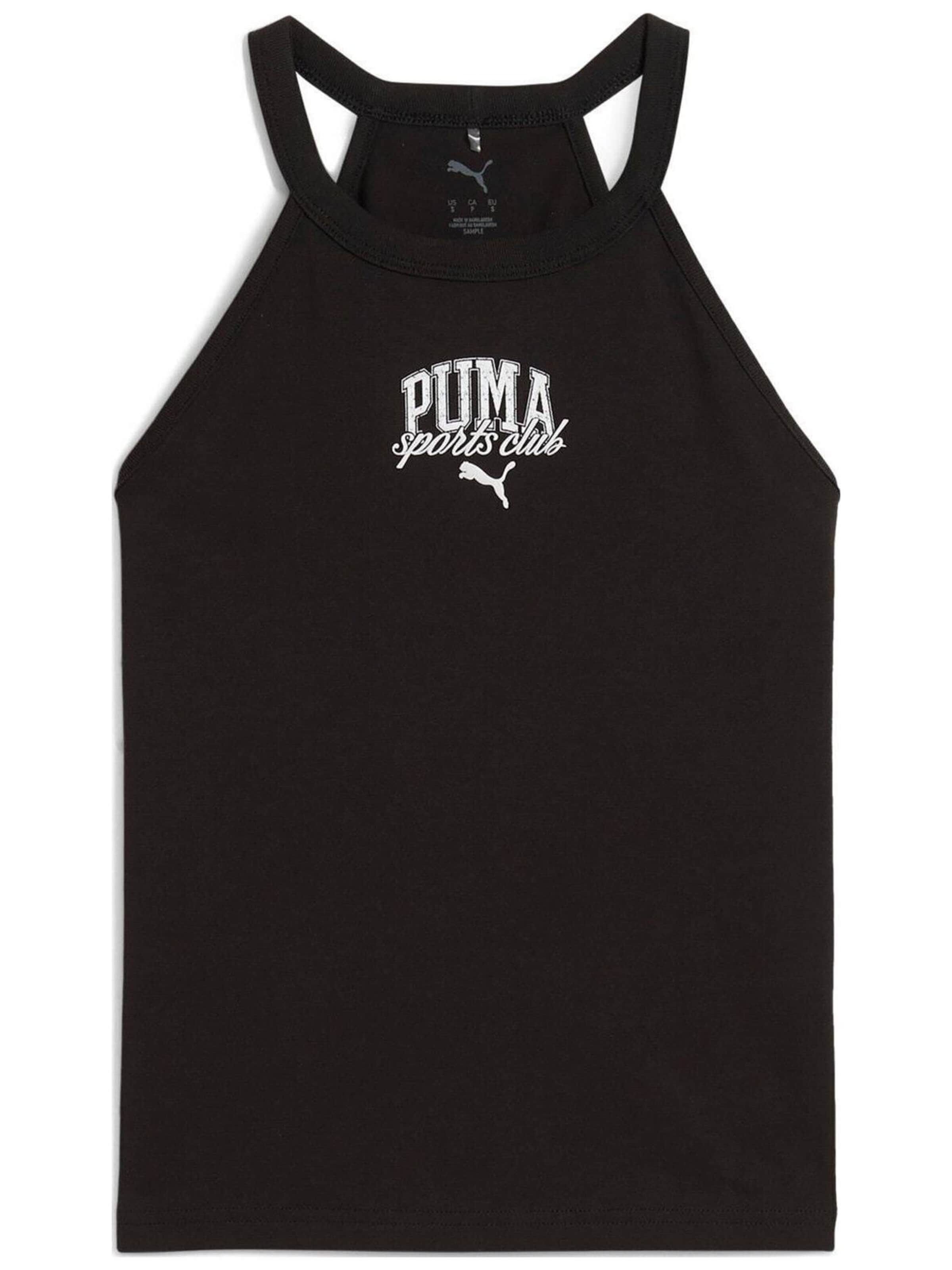 Top 'Puma Class Slim Short Tank' di PUMA in nero: frontale