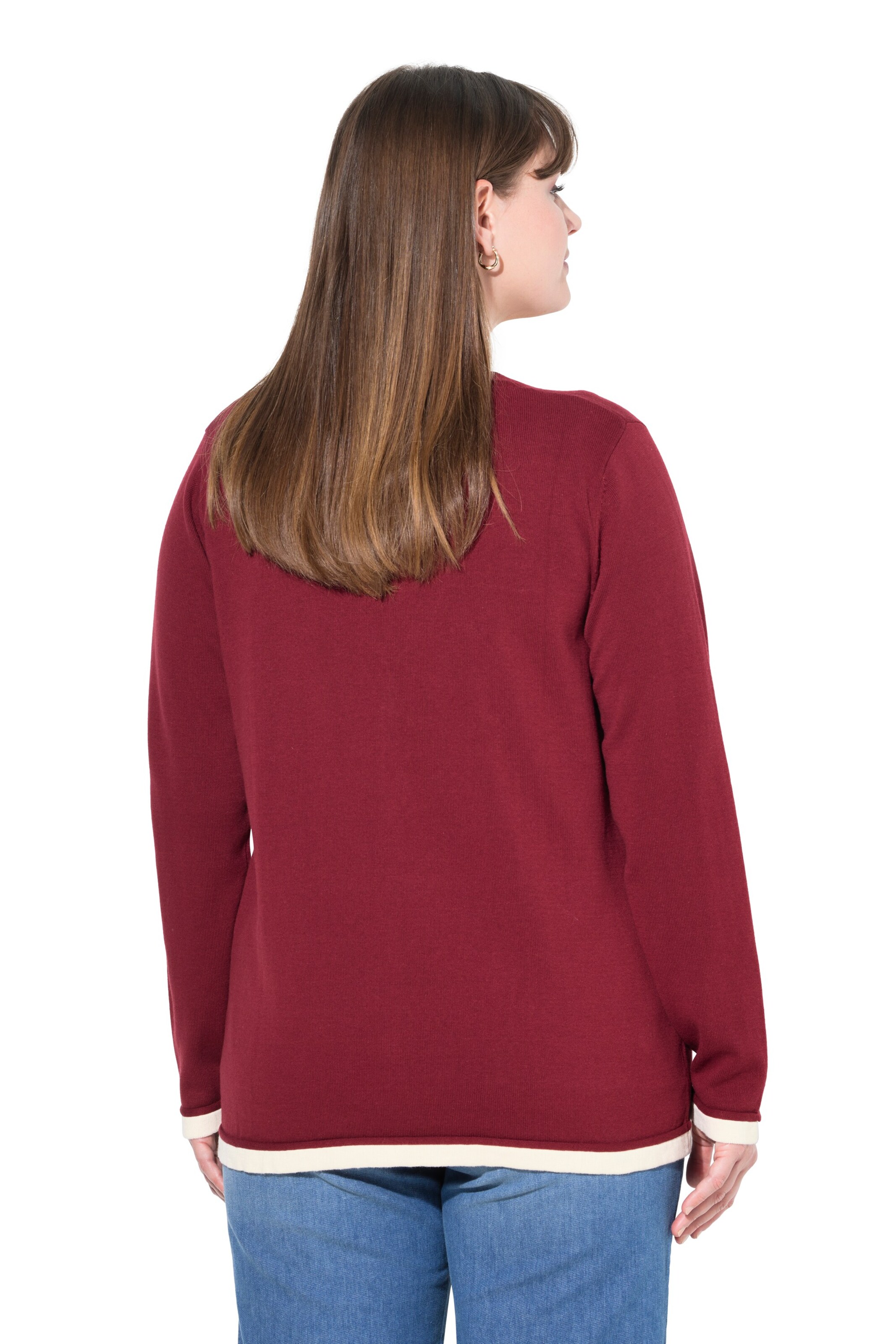 Ulla Popken Knit cardigan in Red