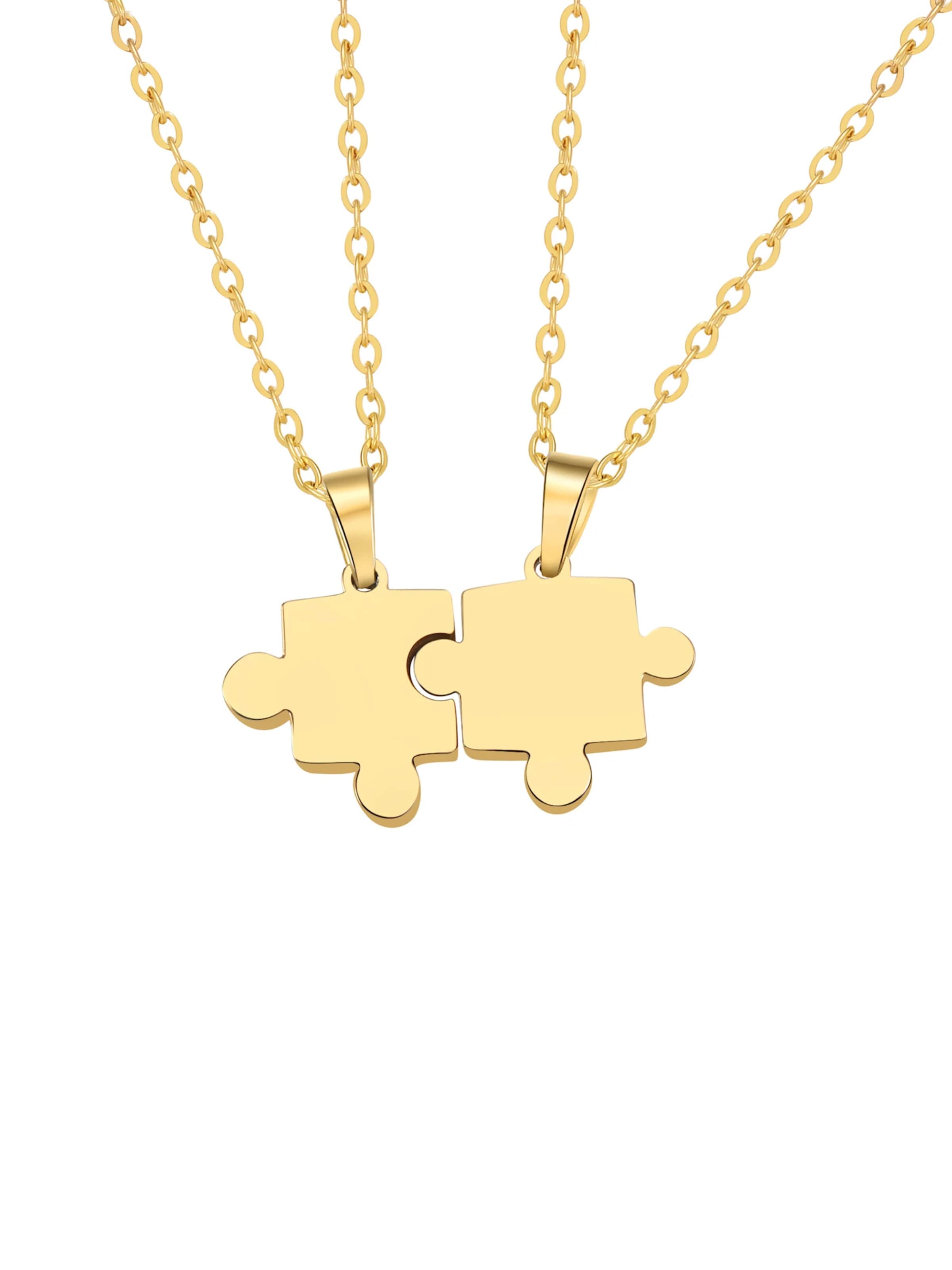 Collana 'Twin Puzzle' di Hey Happiness in oro