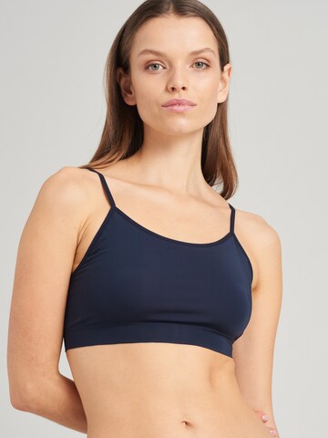 SCHIESSER Top ' Seamless Technical Stripes ' in Blue: front