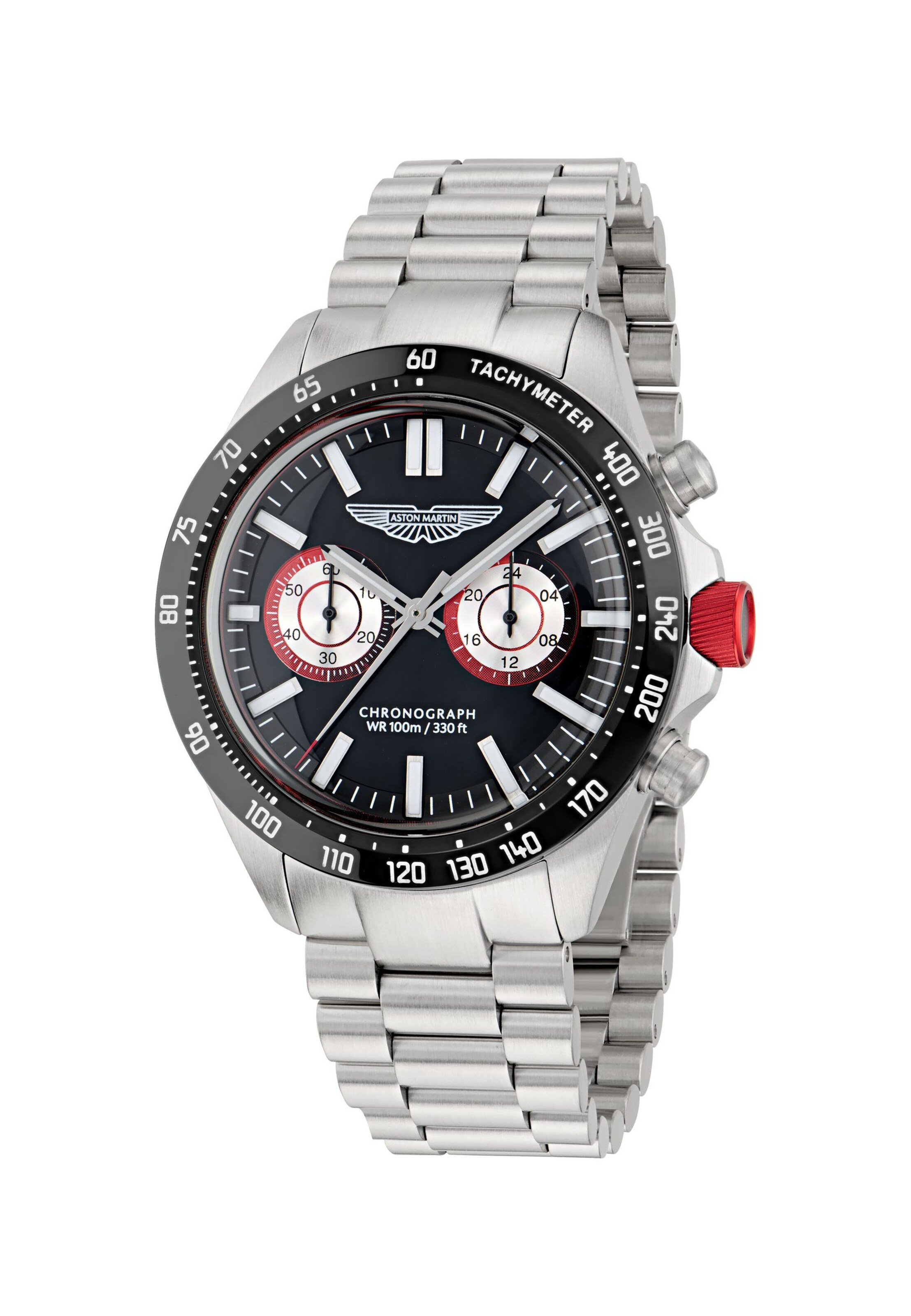 Aston Martin Analoguhr 'SPT' in Silber