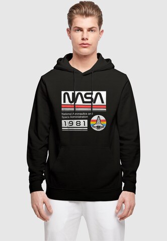 Merchcode Sweatshirt 'NASA - 1981' in Zwart: voorkant