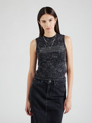 Top 'T-ARTED' di DIESEL in nero: frontale