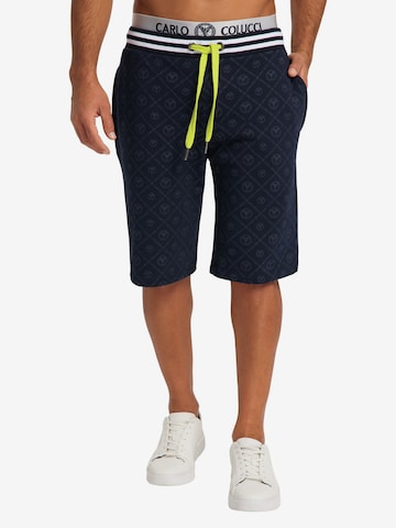 Carlo Colucci Regular Broek 'Colli' in Blauw: voorkant