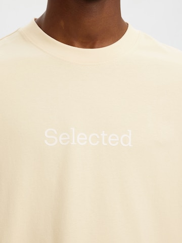 SELECTED - Camiseta 'SLHWILL' en beige
