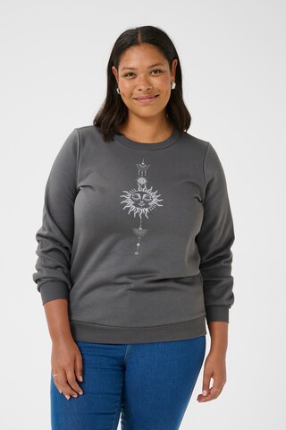 KAFFE CURVE Sweatshirt 'Sunna' in Grijs: voorkant