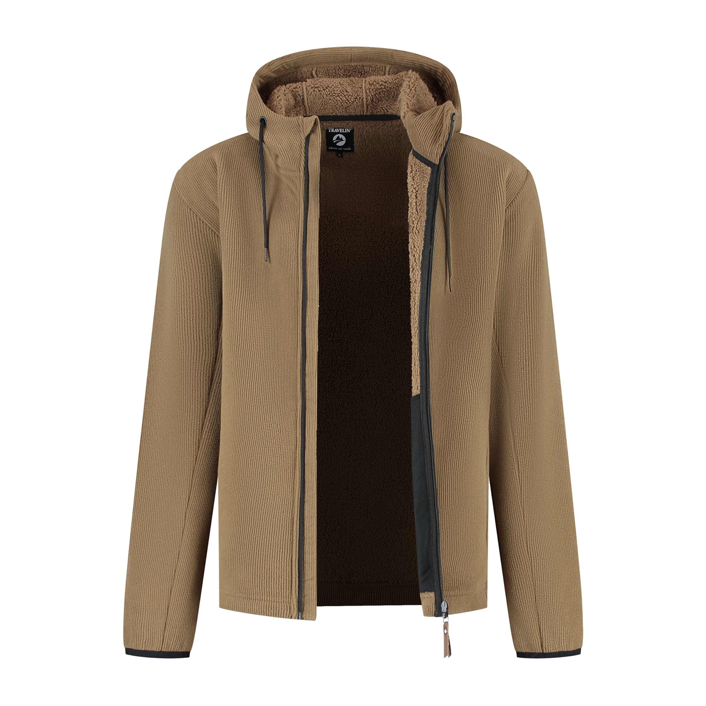 Travelin Gebreid vest 'Karlson' in Bruin