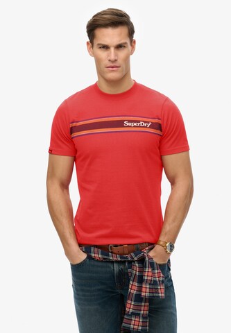 Superdry Shirt 'Venue' in Rood: voorkant