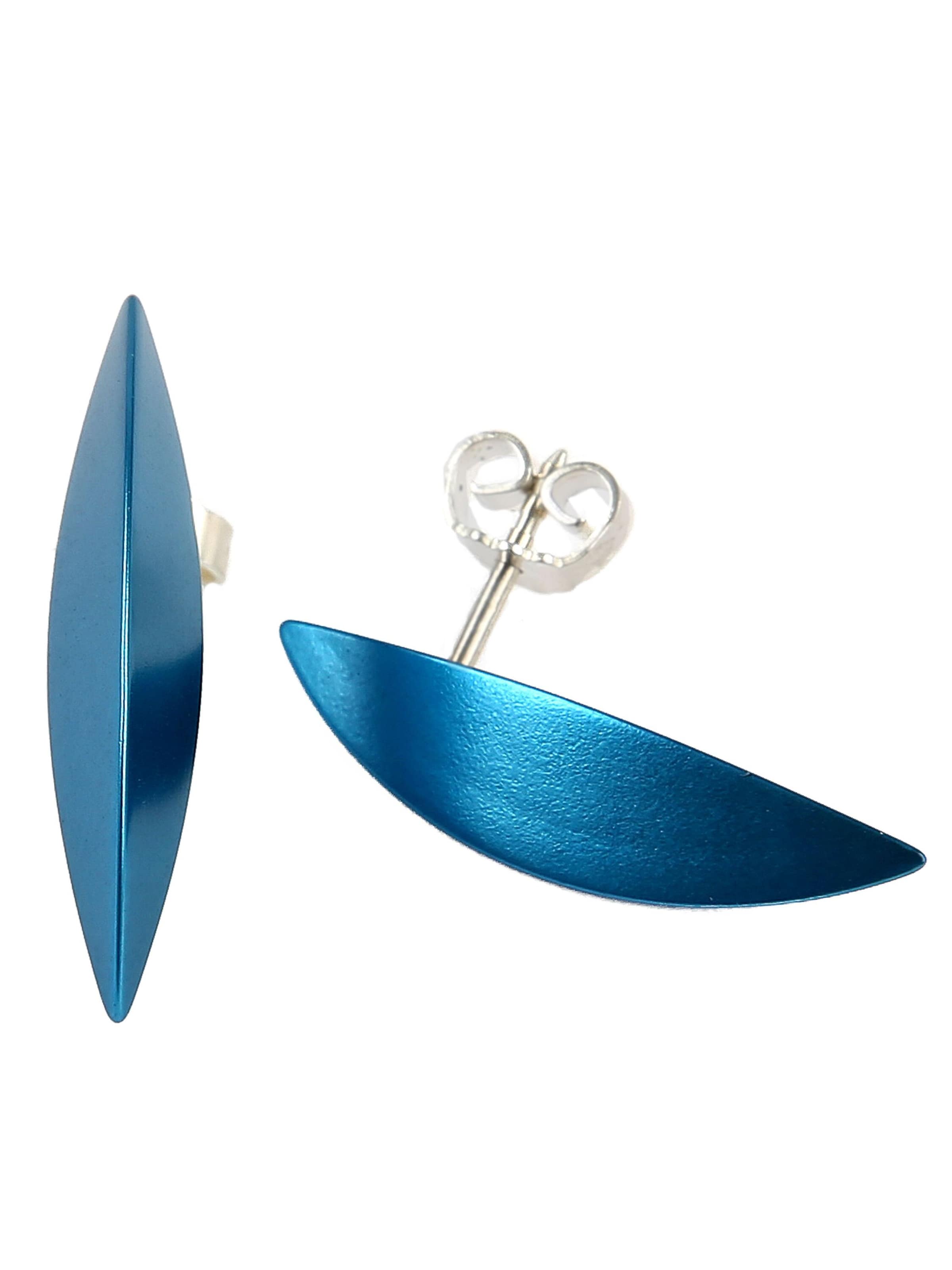 DeMarie Earrings in Blue: front