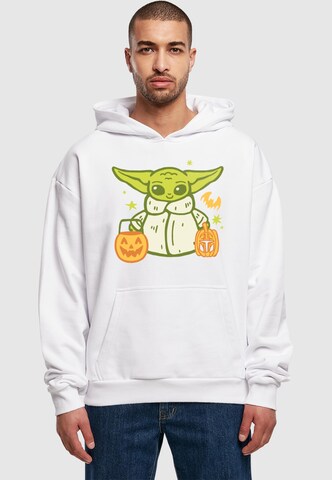 Felpa 'Star Wars - Grogu Halloween Trick Or Treat' di ABSOLUTE CULT in bianco: frontale