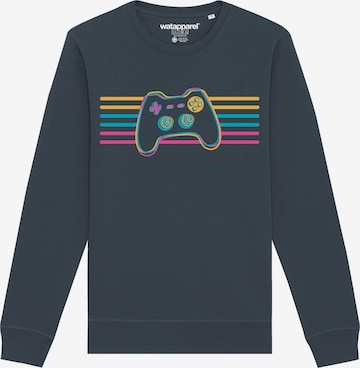 Watapparel Sweatshirt 'Retro Joystick' in Grau: Vorderseite