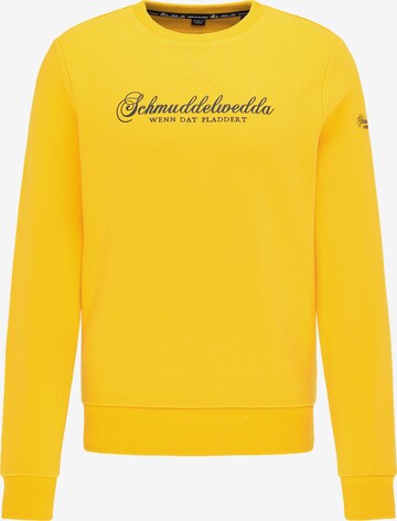 Sweat-shirt Schmuddelwedda en jaune : devant