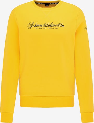 Schmuddelwedda Sweatshirt in Geel: voorkant