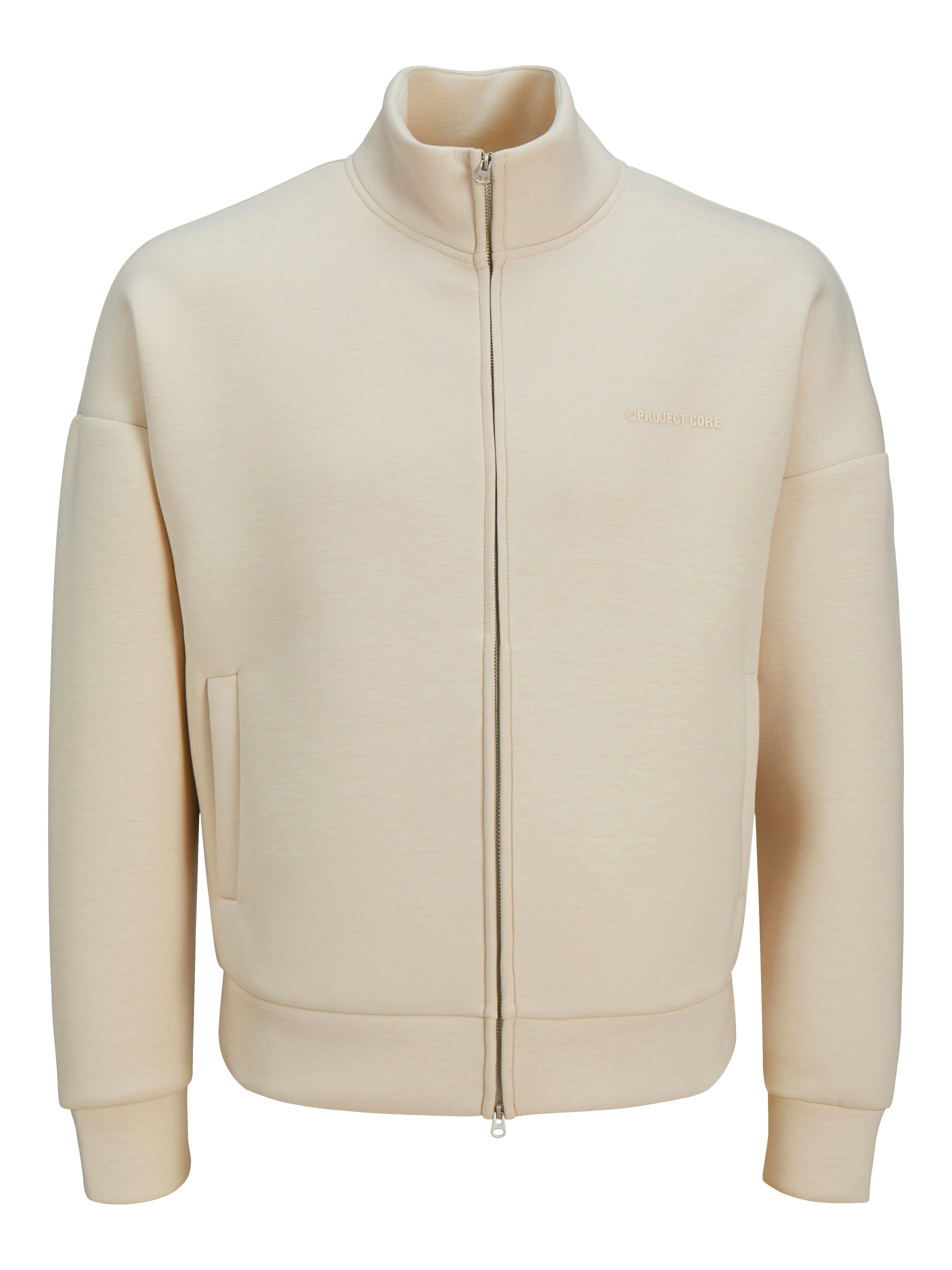 JACK & JONES Sweatjacke 'JCOKINETIC' in Beige: Vorderseite