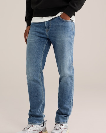 WE Fashion - Loosefit Calças de ganga em azul: frente