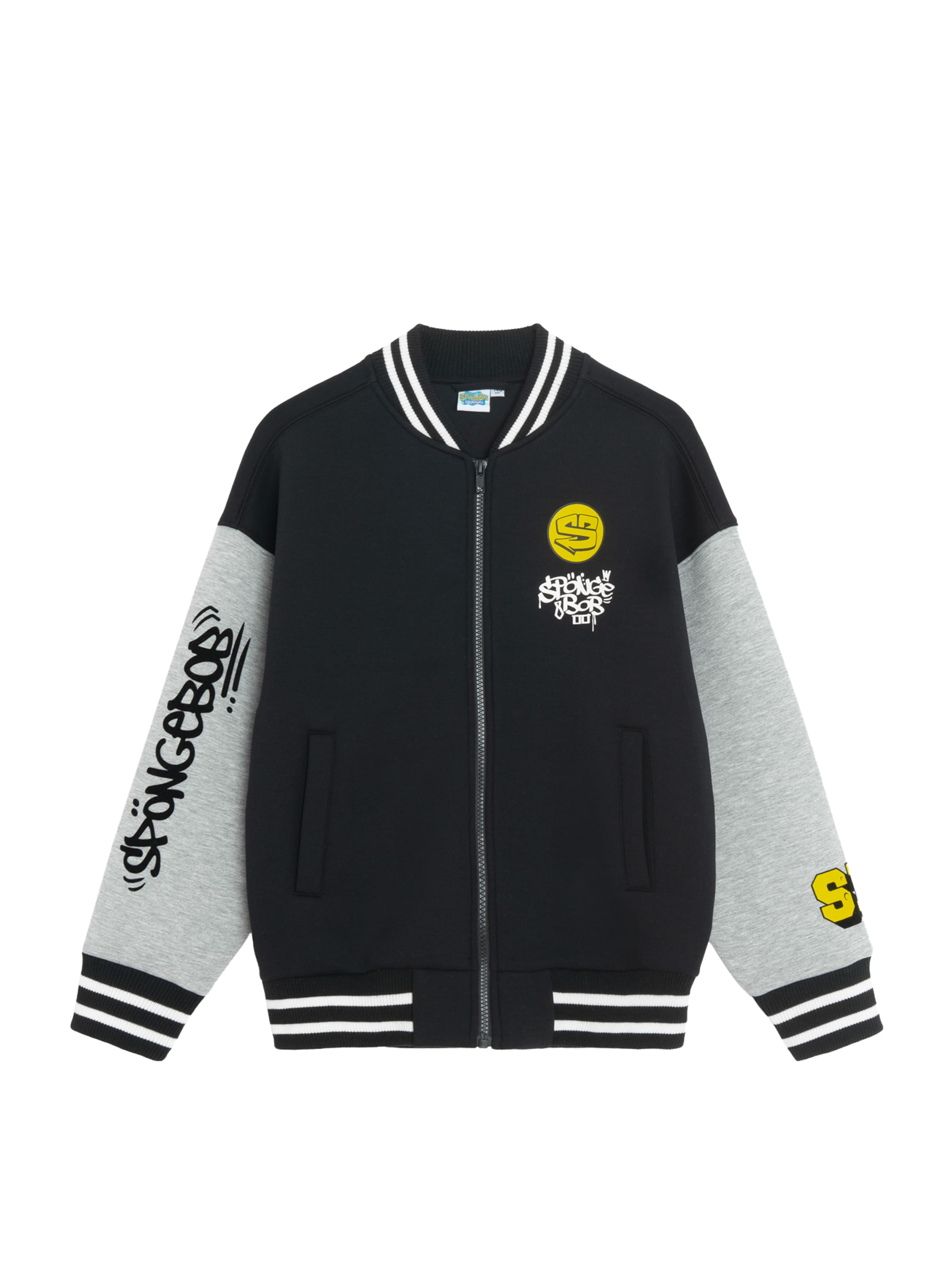 Cool Club Zip-Up Hoodie in Black: front