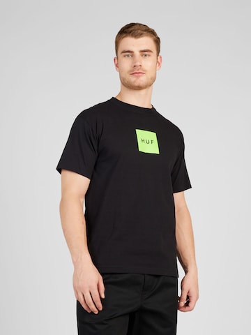 HUF Μπλουζάκι σε μαύρο: μπροστά