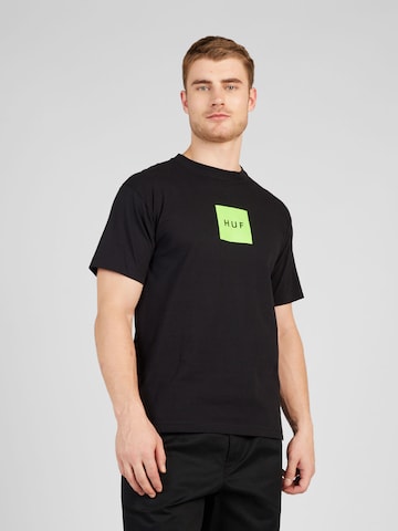 T-Shirt HUF en noir : devant