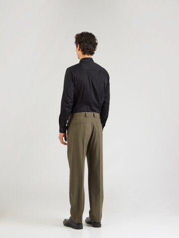 HUGO Regularen Hlače na rob 'Teagan' | zelena barva: zadnja stran