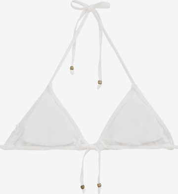 WE Fashion - Triángulo Top de bikini en blanco