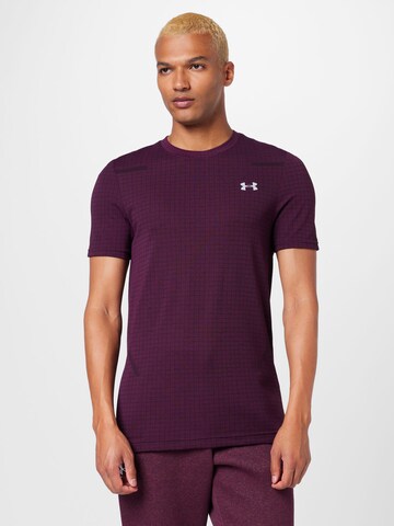 UNDER ARMOUR Funkční tričko 'Grid' – fialová: přední strana
