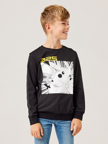 NAME IT Sweatshirt 'Nis Pokemon' in Black: front