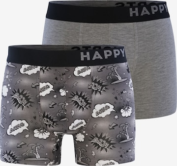 Happy Shorts Boxershorts ' Trunks #2 ' in Grijs: voorkant