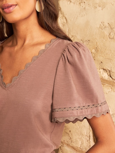 love & roses Camiseta en XS en marrón claro, Vista del producto
