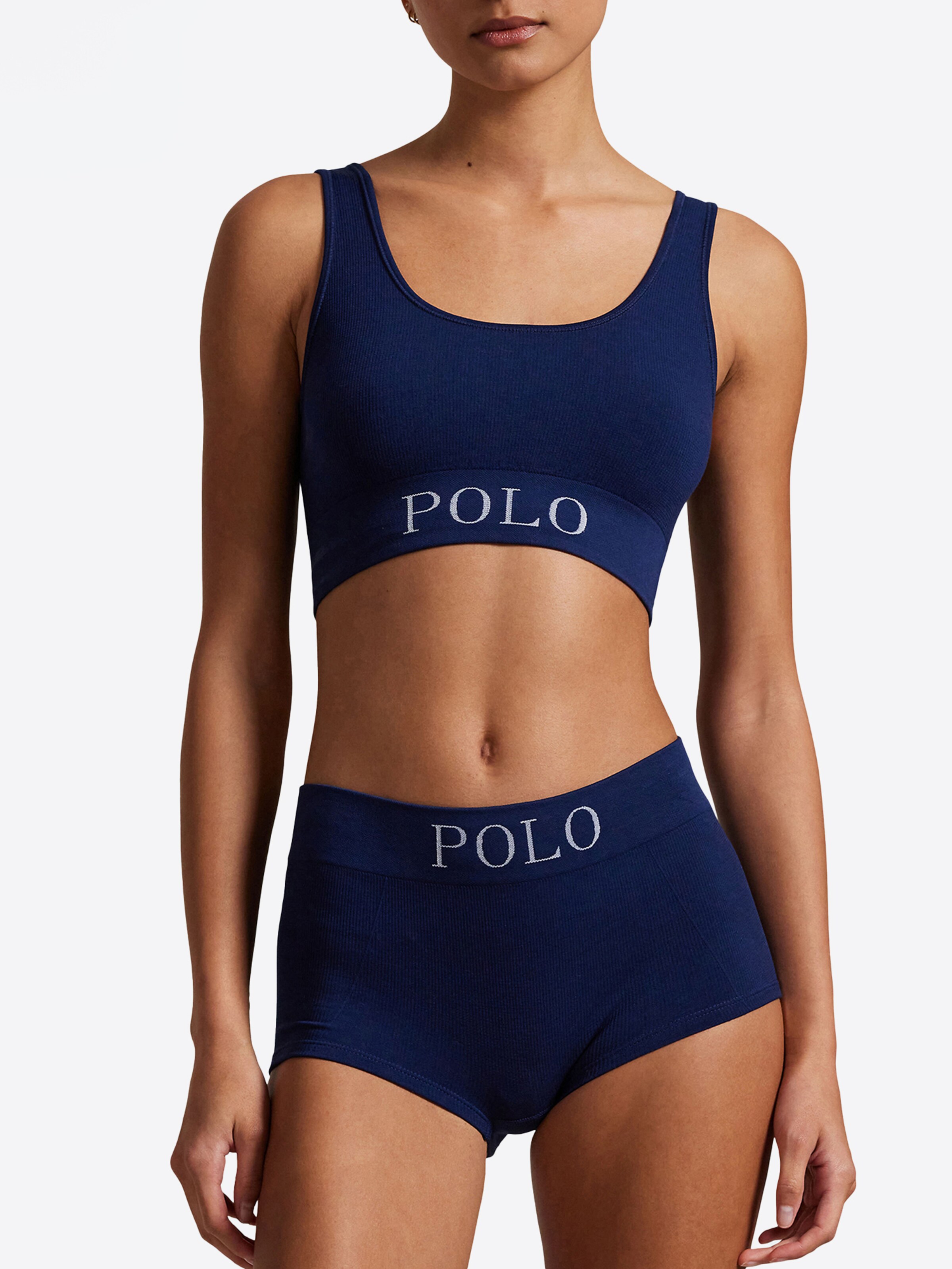 Bustier Soutien-gorge ' Ribbed Seamless ' Polo Ralph Lauren en bleu