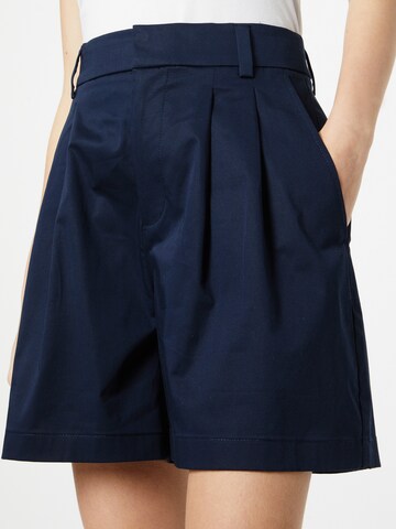 ESPRIT - regular Pantalón plisado en azul