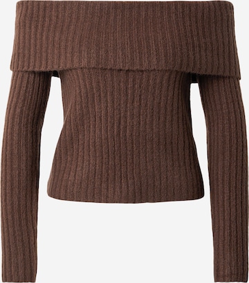 Abercrombie & Fitch Sveter - Hnedá: predná strana