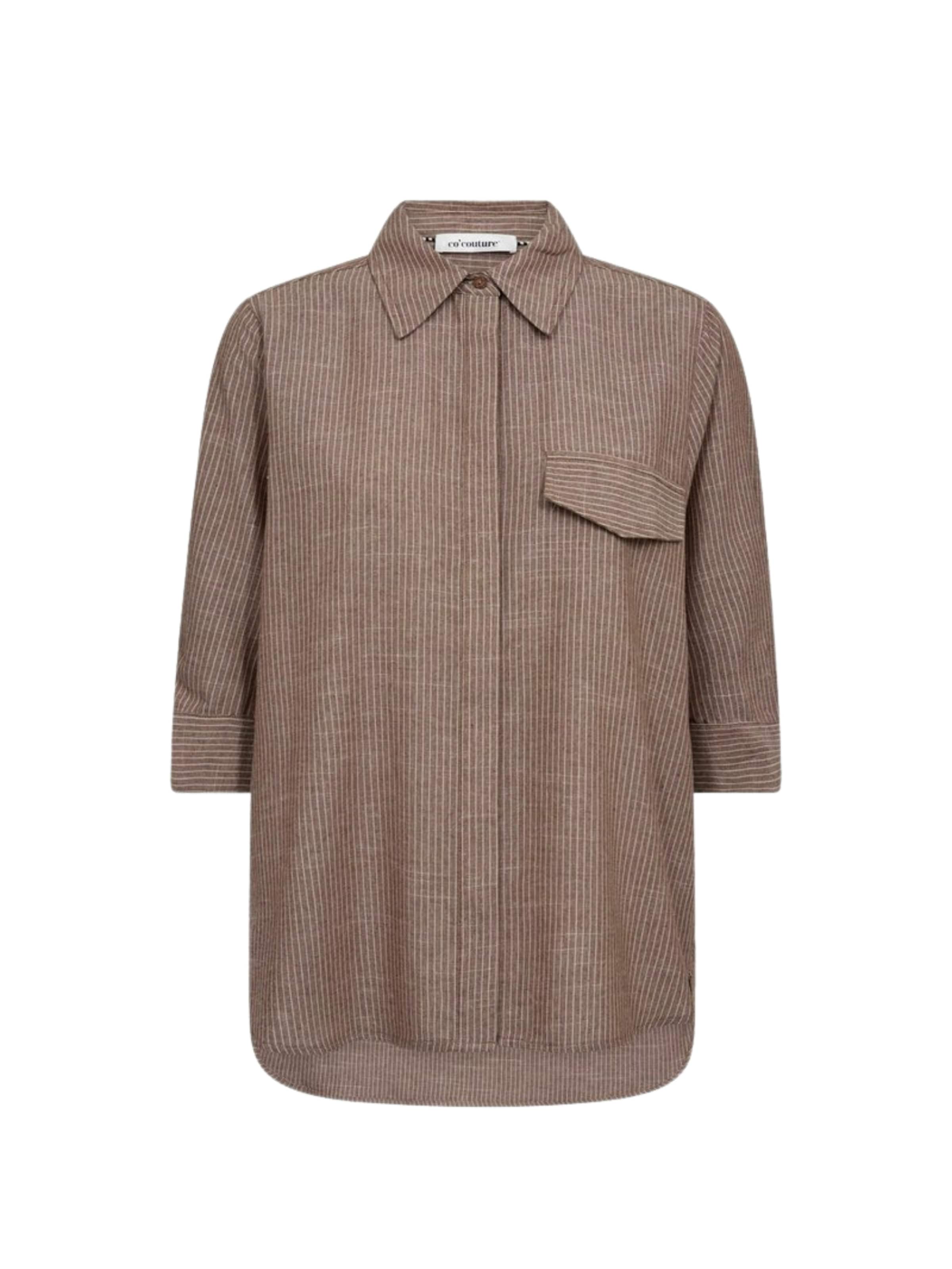 T-shirt ' JihoCC ' co'couture en marron : devant