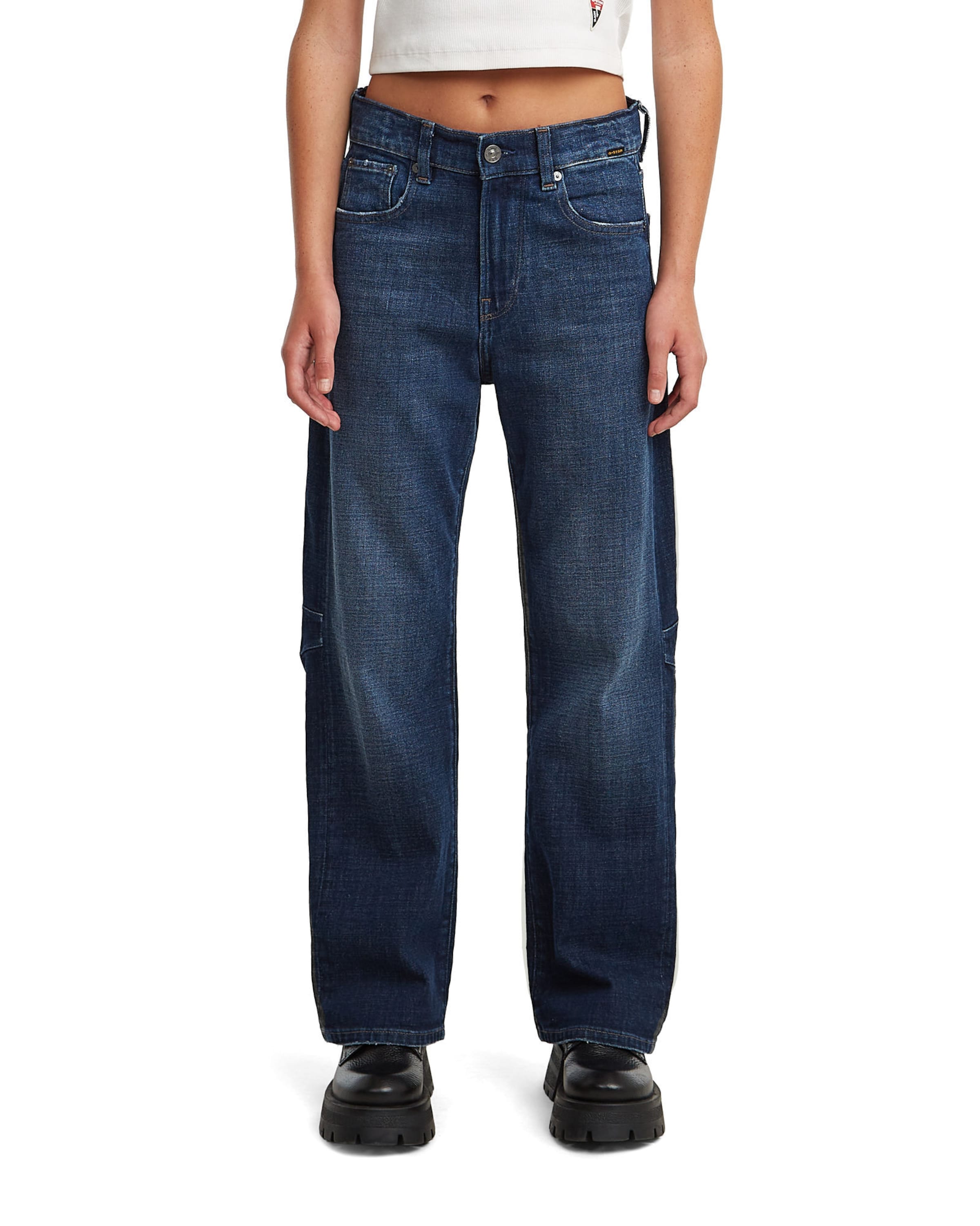 G-STAR Regular Jeans 'Girls Bowey Boyfriend Jeans' in Blauw: voorkant