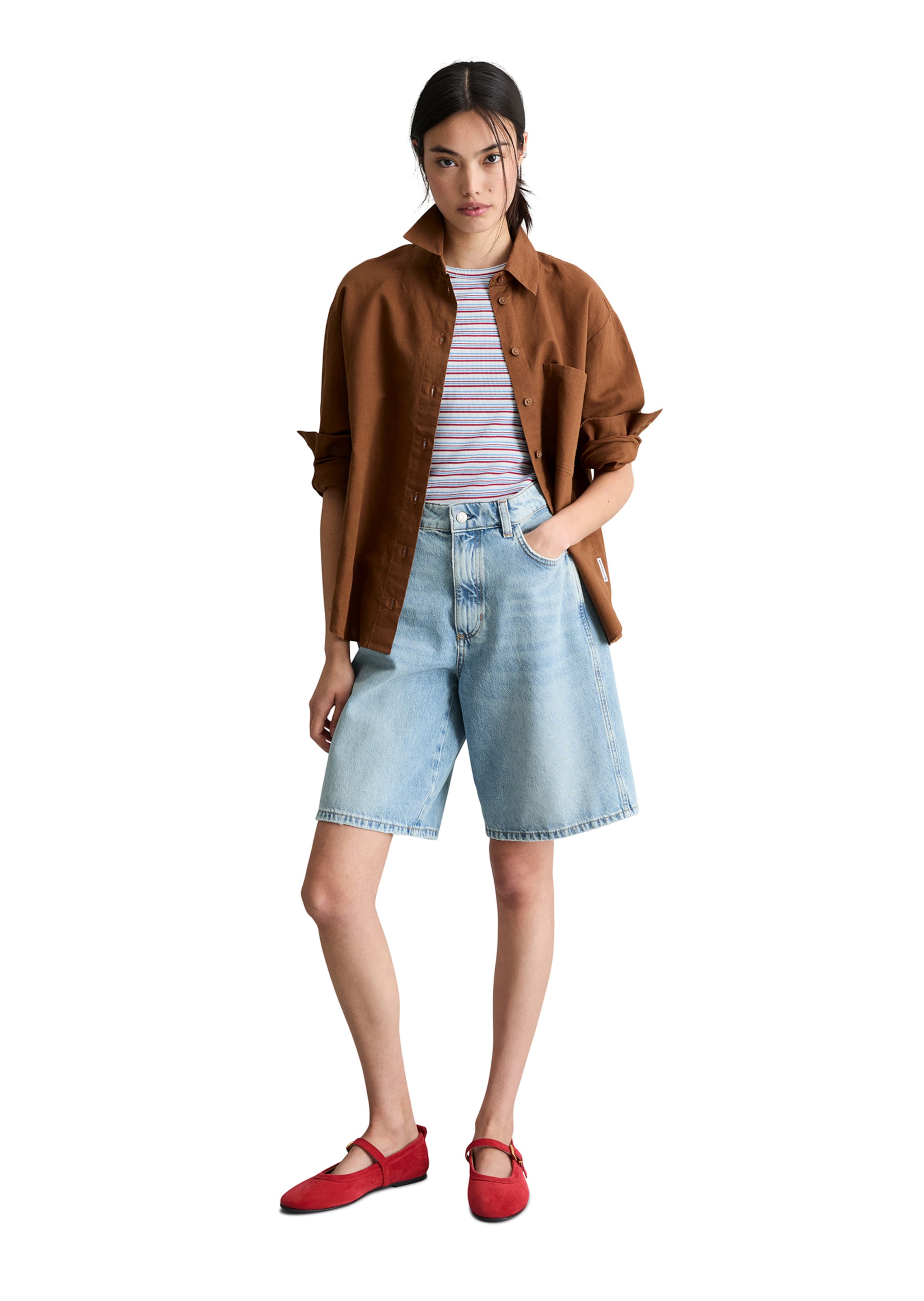 Marc O'Polo DENIM Bluse in Braun