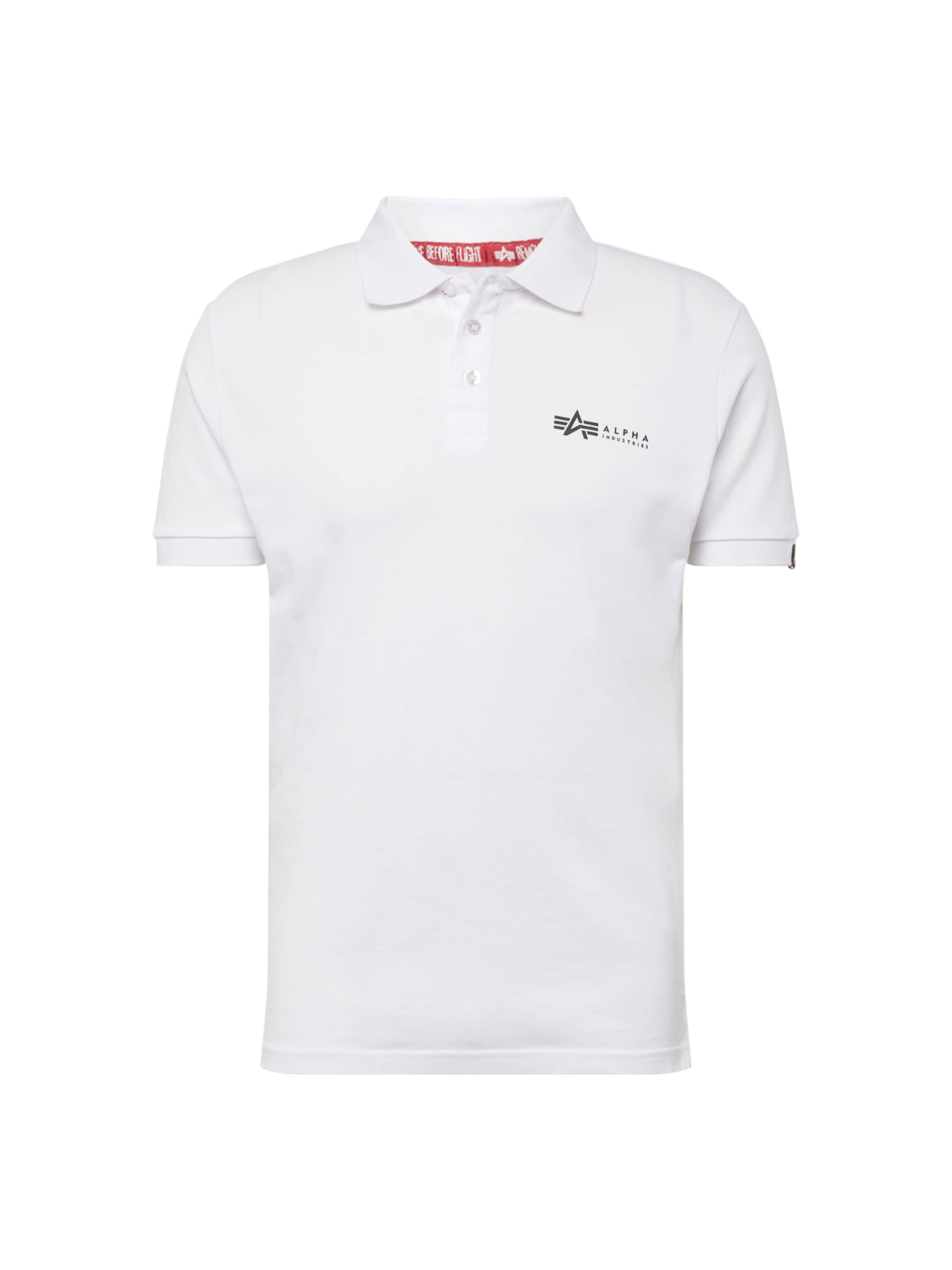 ALPHA INDUSTRIES Футболка в Белый: спереди