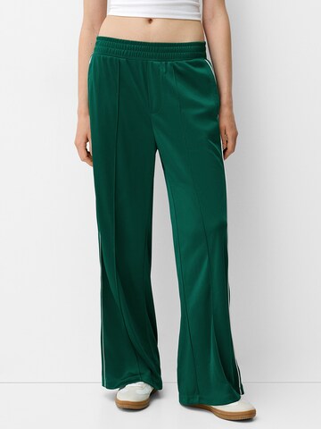 Wide leg Pantaloni di Bershka in verde