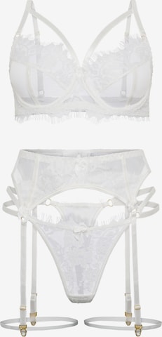 Orchibelle Underwear Sets 'Alina' in White: front