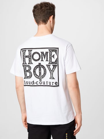 T-Shirt 'Old School' HOMEBOY en blanc
