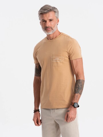 Ombre Shirt 'S1742' in Beige: voorkant
