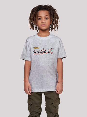 F4NT4STIC Shirt 'Looney Tunes Daffy Duck Colour Code' in Grey: front