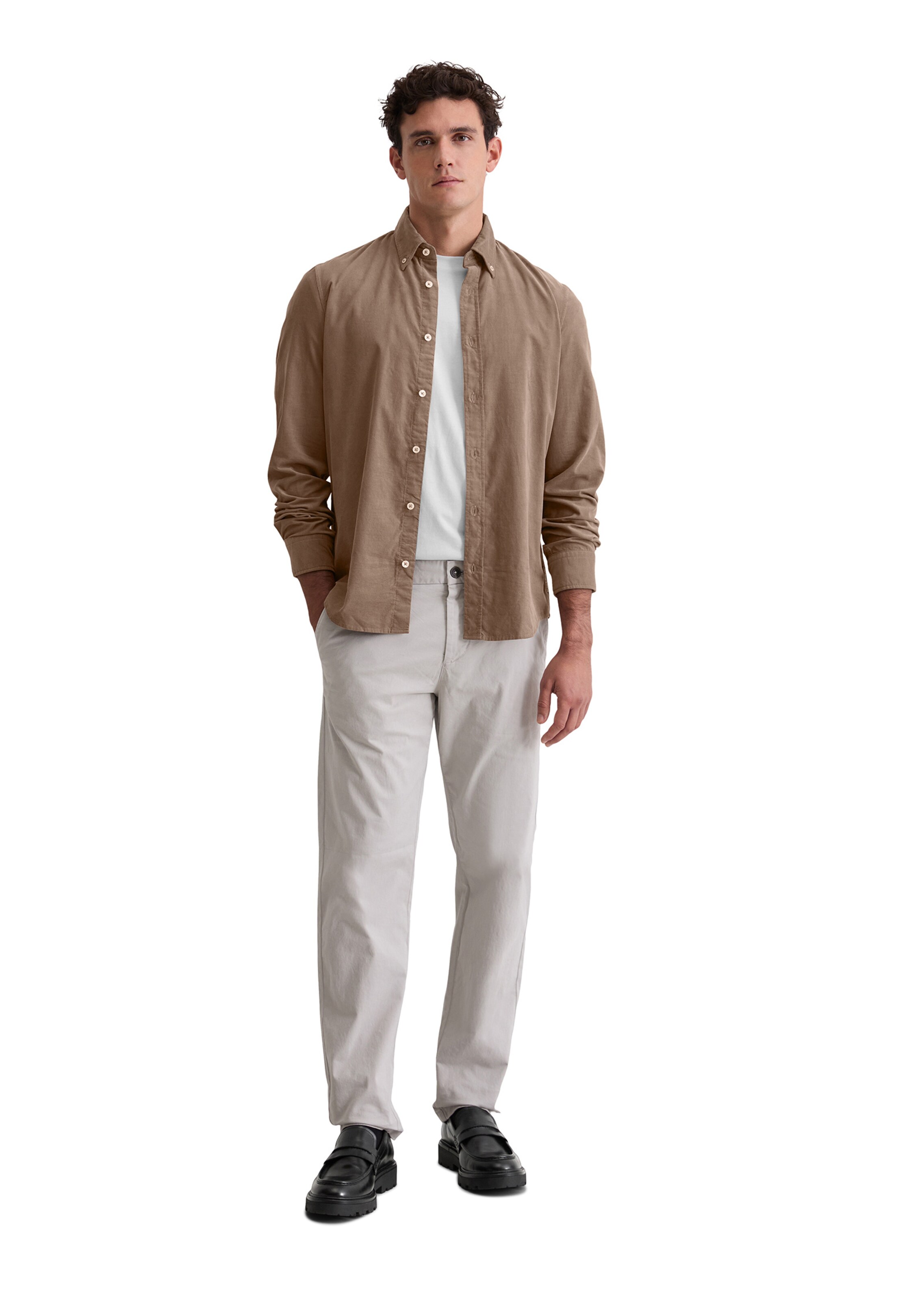 Marc O'Polo Regular fit Overhemd in Bruin