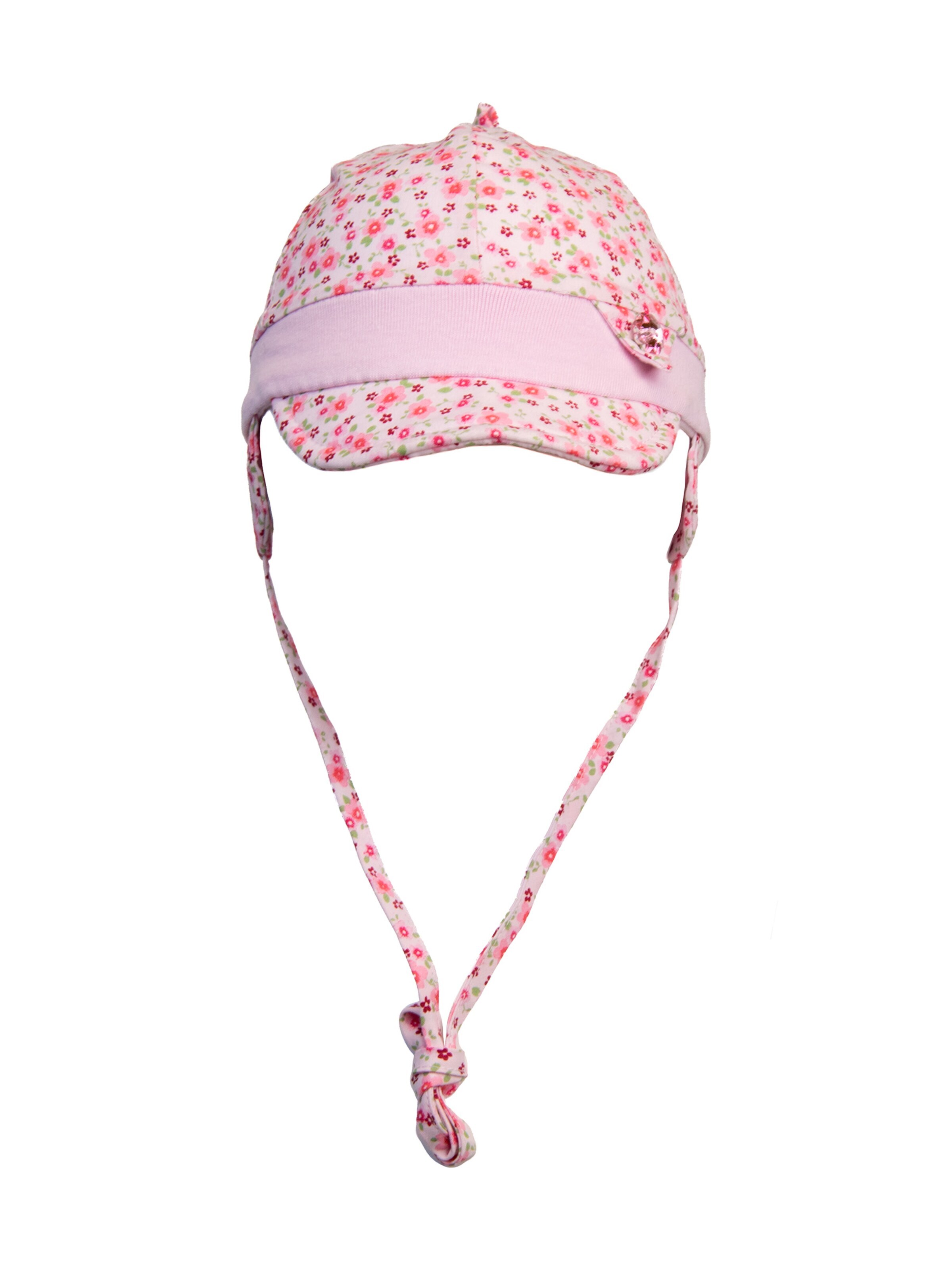 DÖLL Hut 'Mädchen Mütze in rosa kleine Blumen Puppe'‌‌‌‌‌‌‌ in Pink: Vorderseite