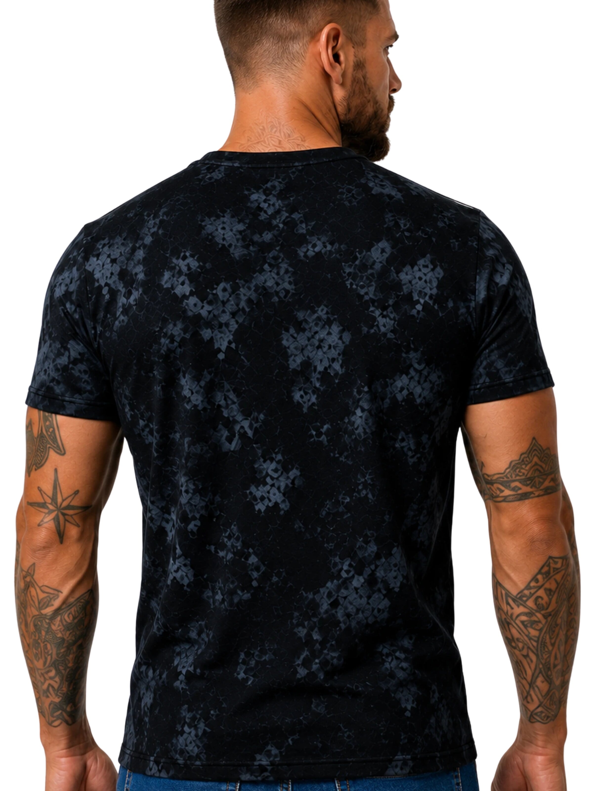 L.Gonline Shirt 'Sailing Batik'‌‌‌‌ in Schwarz