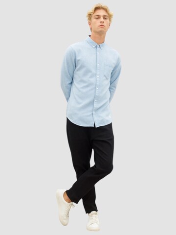 Coupe regular Chemise 'Soft Brushed' NOWADAYS en bleu