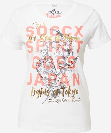 T-shirt 'Konnichiwa' Soccx en blanc : devant