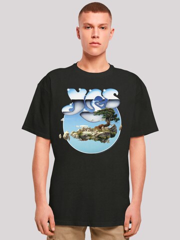 F4NT4STIC Shirt 'YES Chrome Island' in Zwart: voorkant