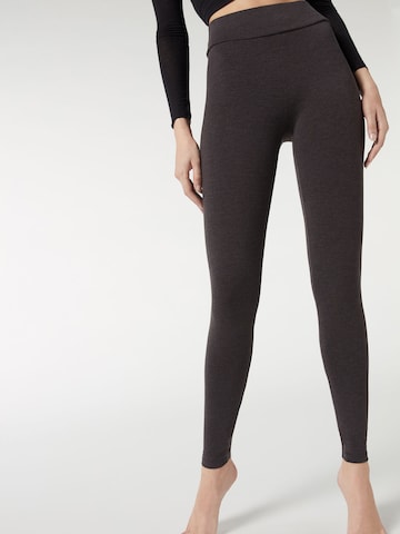 CALZEDONIA Skinny Leggings in Grey: front