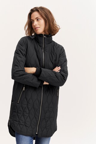 Fransa Between-Season Jacket 'QUILT' in Black: front