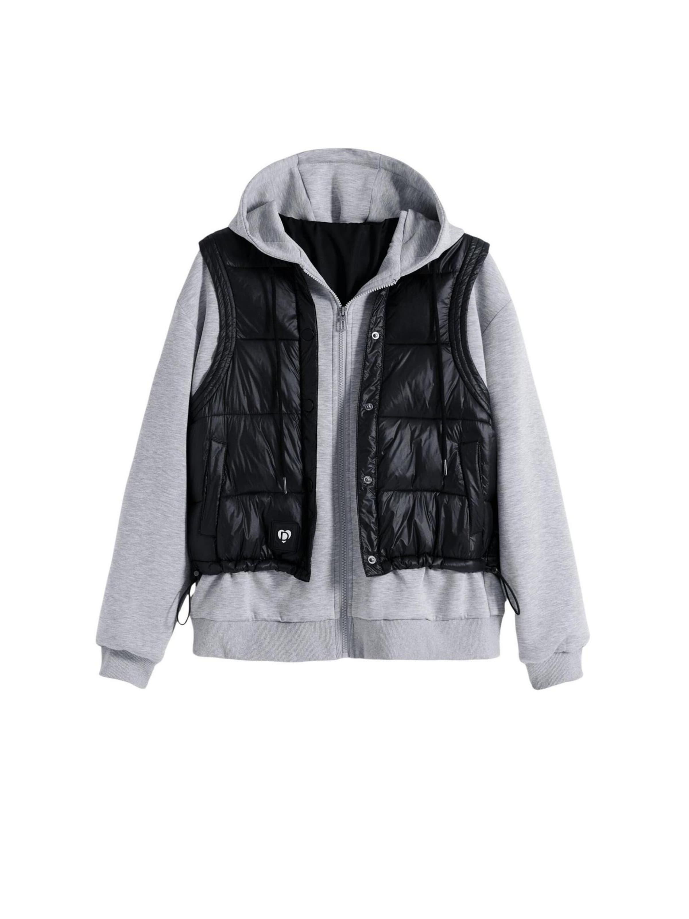 Desigual Sweatshirt 'SWEAT_CHALECO 25WWSK05' i grå